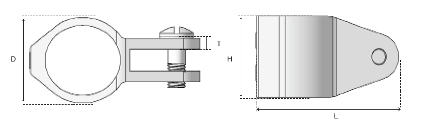 Stainless Steel Bimini Hardware - top slide